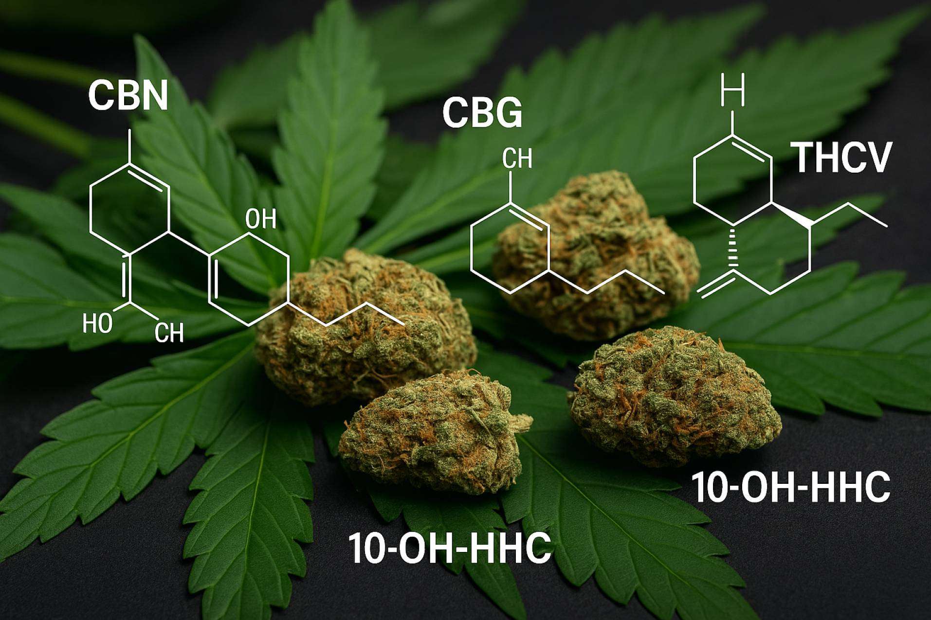 Guía completa de cannabinoides menores; CBG, CBN, THCV y 10-OH-HHC